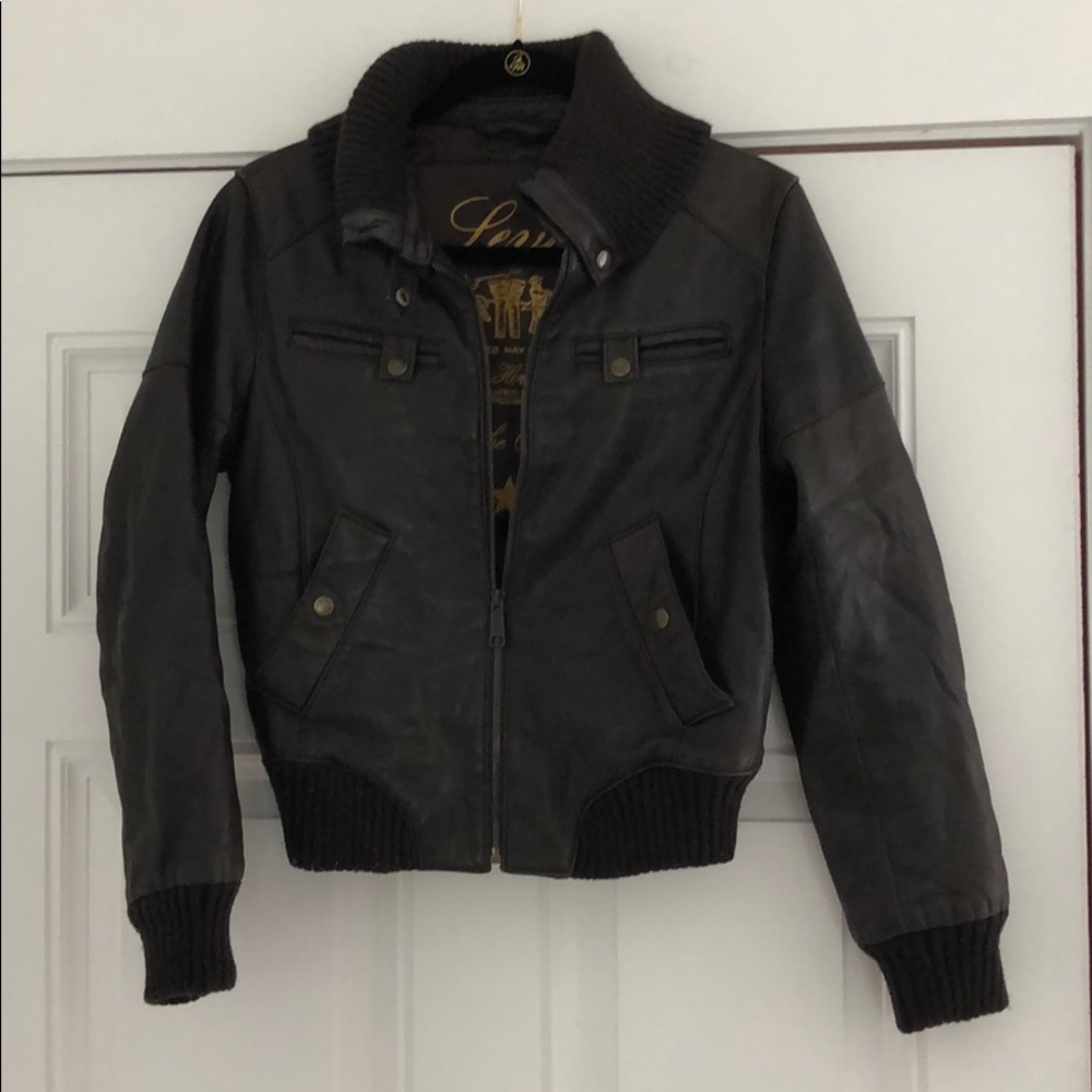 Levi’s Leather Bomber Jacket - S